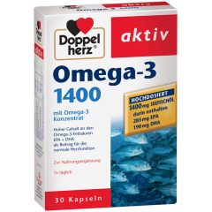 德国 双心 高浓缩 Omega3 深海鱼油 1400mg 呵护 中老年 心血管